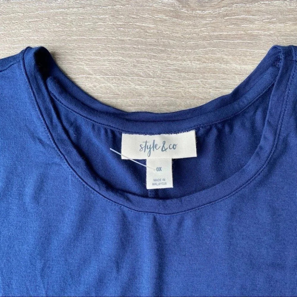 NWOT Style & Co Sleeveless Stretch Tent Draped Dress - Picture 4 of 10